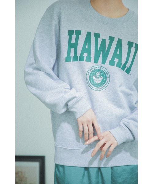 GOOD ROCK SPEED(グッドロックスピード)の「(GOOD ROCK SPEED)別注カレッジスエット(スウェット・レディース・グレー/グリーン・FREE)」の11枚目の写真