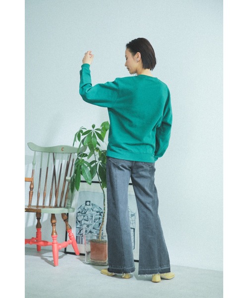 GOOD ROCK SPEED(グッドロックスピード)の「(GOOD ROCK SPEED)別注カレッジスエット(スウェット・レディース・グレー/グリーン・FREE)」の13枚目の写真