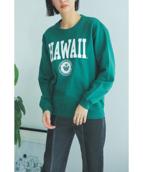 GOOD ROCK SPEED(グッドロックスピード)の「(GOOD ROCK SPEED)別注カレッジスエット(スウェット・レディース・グレー/グリーン・FREE)」の14枚目の写真