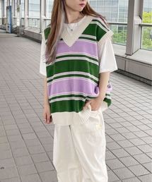 PairPair | アソート柄ニットベスト(ユニセックス)(ベスト)