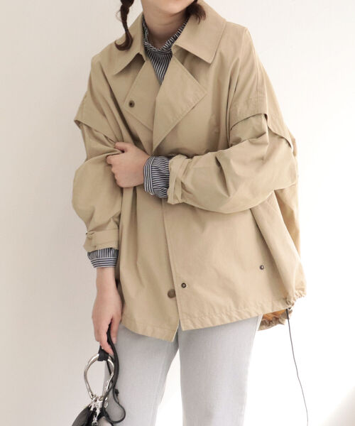 Wジップ2wayブルゾン(アイボリー) Wジップ2WAYブルゾン - SCOTCLUB