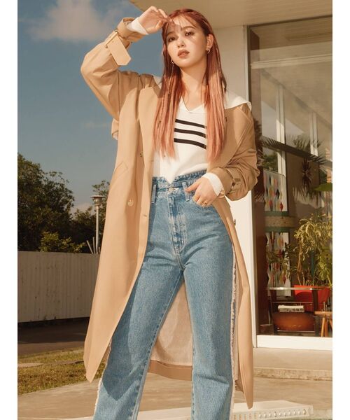 CALNAMUR（カルナムール）の「スプリングダブルコート（トレンチコート・レディース・ベージュ/カーキ・FREE）」の12枚目の写真