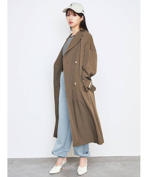 CALNAMUR（カルナムール）の「スプリングダブルコート（トレンチコート・レディース・ベージュ/カーキ・FREE）」の15枚目の写真