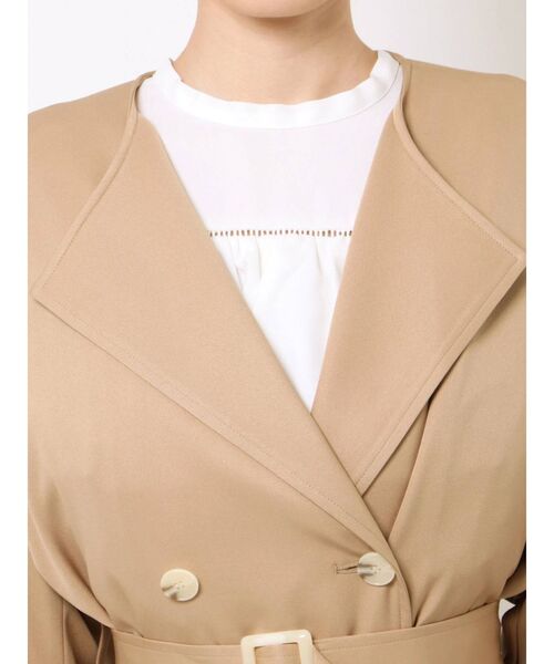 CALNAMUR（カルナムール）の「スプリングダブルコート（トレンチコート・レディース・ベージュ/カーキ・FREE）」の18枚目の写真