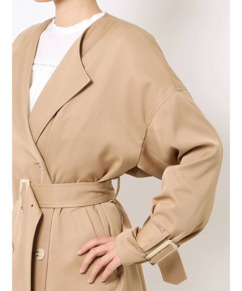 CALNAMUR（カルナムール）の「スプリングダブルコート（トレンチコート・レディース・ベージュ/カーキ・FREE）」の7枚目の写真