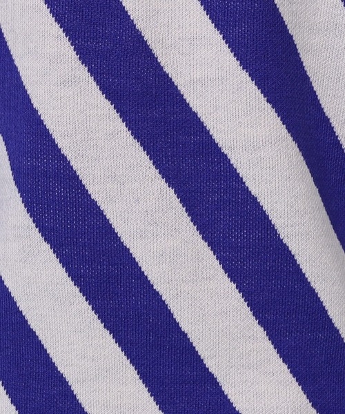 PairPair（ペアペア）の「バイヤスボーダーニット(ユニセックス)（ニット/セーター・レディース・ブラック/ブルー・FREE）」の18枚目の写真