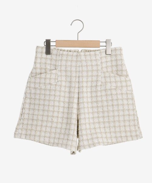 MAJESTIC LEGON(マジェスティックレゴン)の「ツイードショートパンツ(その他パンツ・レディース・ベージュ系その他2/ブラック系その他・MEDIUM)」の1枚目の写真
