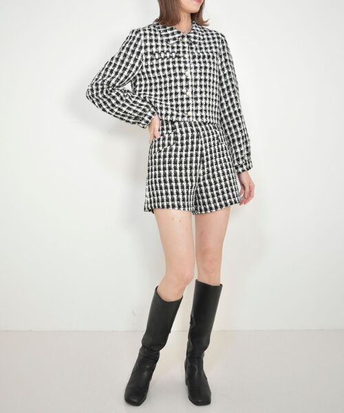 MAJESTIC LEGON(マジェスティックレゴン)の「ツイードショートパンツ(その他パンツ・レディース・ベージュ系その他2/ブラック系その他・MEDIUM)」の19枚目の写真