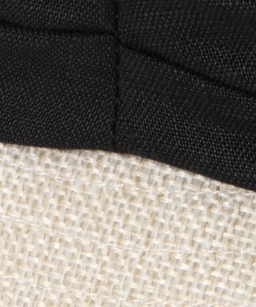 ikka（イッカ）の「疑麻ツバ広ハット（ハット・レディース・オフホワイト/ネイビー/キャメル・FREE）」の9枚目の写真