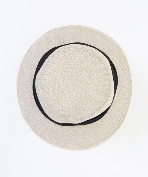 ikka（イッカ）の「疑麻ツバ広ハット（ハット・レディース・オフホワイト/ネイビー/キャメル・FREE）」の10枚目の写真