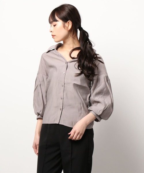 DURAS(デュラス)の「ドロップショルダーシャツ(シャツ/ブラウス・レディース・ホワイト/ブルー/グレー系その他・FREE)」の1枚目の写真