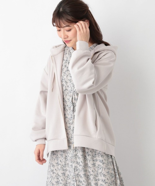 GLOBAL WORK（グローバルワーク）の「サマミエエアリーZIP／パーカー/262919（パーカー・レディース・オフホワイト/ブラック/アイボリー/ベージュ系その他3・MEDIUM/LARGE）」の3枚目の写真