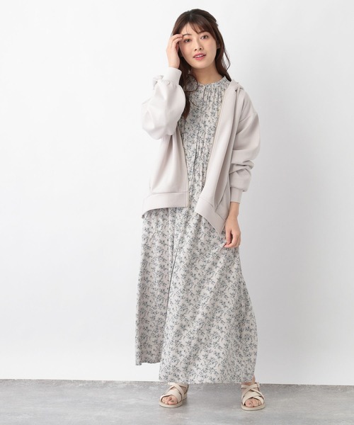 GLOBAL WORK（グローバルワーク）の「サマミエエアリーZIP／パーカー/262919（パーカー・レディース・オフホワイト/ブラック/アイボリー/ベージュ系その他3・MEDIUM/LARGE）」の10枚目の写真