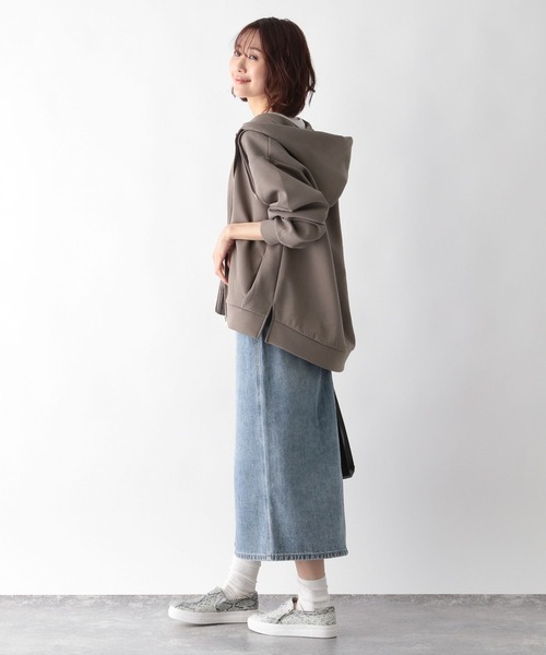 GLOBAL WORK（グローバルワーク）の「サマミエエアリーZIP／パーカー/262919（パーカー・レディース・オフホワイト/ブラック/アイボリー/ベージュ系その他3・MEDIUM/LARGE）」の13枚目の写真