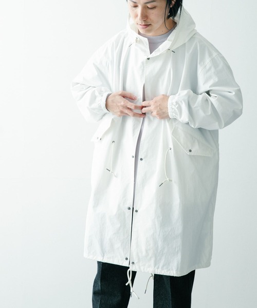 MM6 18ss オーバーサイズモッズコート ポンチョ ホワイト ITEMS URBANRESEARCH（アイテムズ アーバンリサーチ）の「オーバー
