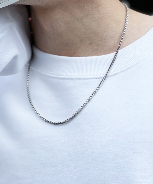 yield（イールド）の「【yield select】Stainless Mantel Chain Necklace マンテル チェーンネックレス STNE-001,002,003,004,005,006（ネックレス・メンズ・シルバー系1/シルバー系2/シルバー系3/シルバー系4/シルバー系5/シルバー系6・FREE）」の2枚目の写真