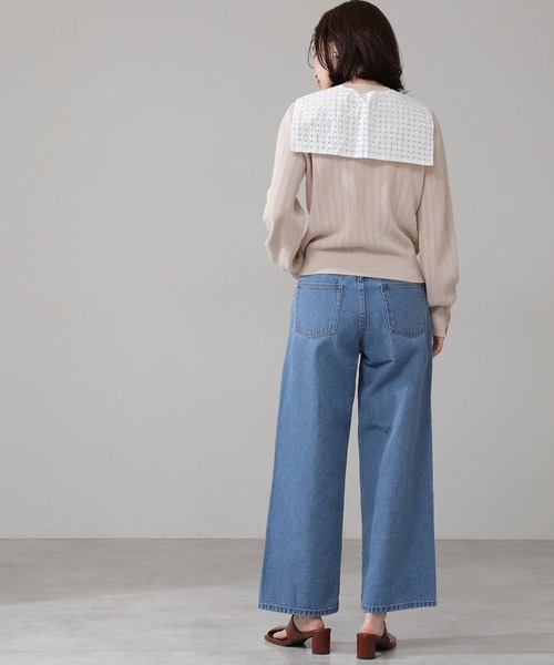 N.（N. Natural Beauty Basic）（エヌエヌナチュラルビューティーベーシック）の「[Casselini]セーラーつけ襟（付け襟・レディース・ブラック/ホワイト・ﾌﾘ-）」の10枚目の写真