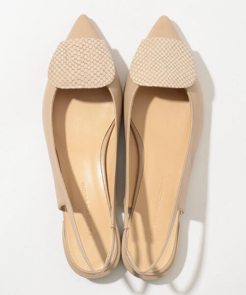 TOMORROWLAND （トゥモローランド）の「FABIO RUSCONI スリングバック フラットパンプス（パンプス・レディース・ブラック/ライトベージュ・37/38/36）」の8枚目の写真