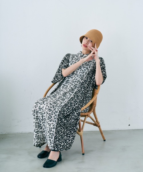 極美品 ダイアグラム 23SS ヴィンテージフラワーワンピース 36 極美品 ダイアグラム 23SS ヴィンテージフラワーワンピース 36