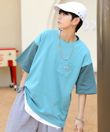【neos -addictive design-】CONVERSE コンバース USAコットン ルーズシルエット ダブルフェイス ポケ付き Tシャツ