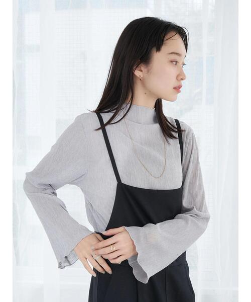 earth music&ecology（アースミュージックアンドエコロジー）の「シアープリーツカットプルオーバー（Tシャツ/カットソー・レディース・ベージュ/ライトグレー/ライトグリーン・FREE）」の6枚目の写真