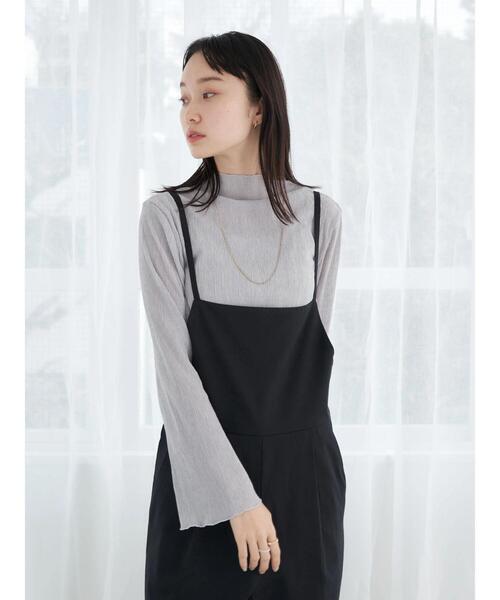 earth music&ecology（アースミュージックアンドエコロジー）の「シアープリーツカットプルオーバー（Tシャツ/カットソー・レディース・ベージュ/ライトグレー/ライトグリーン・FREE）」の7枚目の写真