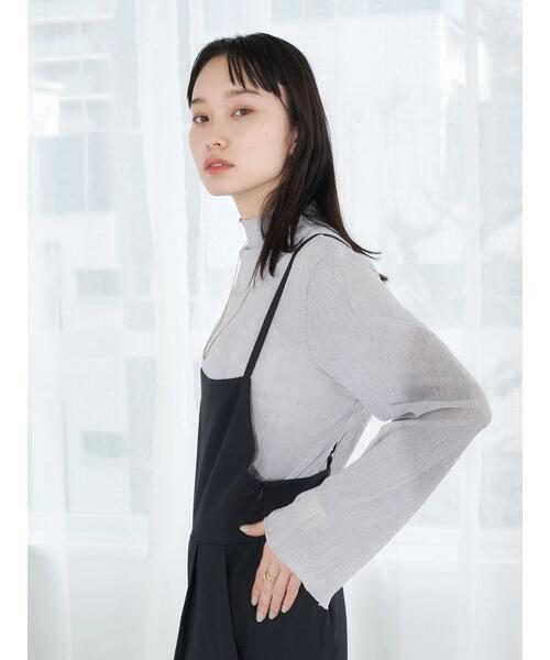 earth music&ecology（アースミュージックアンドエコロジー）の「シアープリーツカットプルオーバー（Tシャツ/カットソー・レディース・ベージュ/ライトグレー/ライトグリーン・FREE）」の8枚目の写真