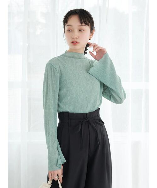 earth music&ecology（アースミュージックアンドエコロジー）の「シアープリーツカットプルオーバー（Tシャツ/カットソー・レディース・ベージュ/ライトグレー/ライトグリーン・FREE）」の14枚目の写真