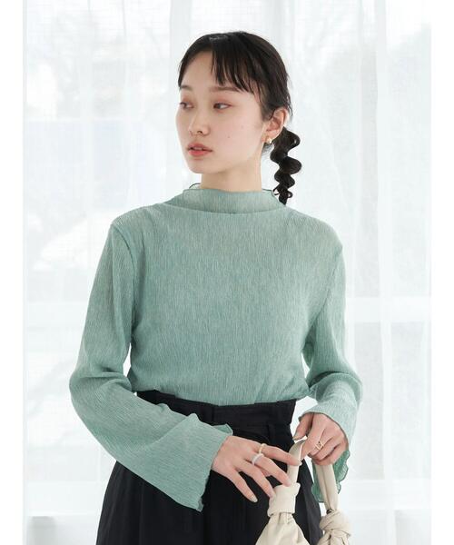 earth music&ecology（アースミュージックアンドエコロジー）の「シアープリーツカットプルオーバー（Tシャツ/カットソー・レディース・ベージュ/ライトグレー/ライトグリーン・FREE）」の15枚目の写真