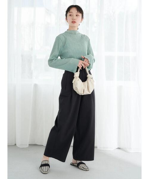 earth music&ecology（アースミュージックアンドエコロジー）の「シアープリーツカットプルオーバー（Tシャツ/カットソー・レディース・ベージュ/ライトグレー/ライトグリーン・FREE）」の16枚目の写真