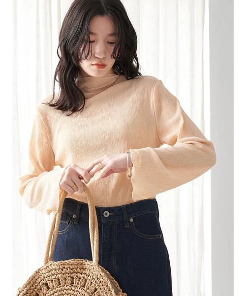 earth music&ecology（アースミュージックアンドエコロジー）の「シアープリーツカットプルオーバー（Tシャツ/カットソー・レディース・ベージュ/ライトグレー/ライトグリーン・FREE）」の19枚目の写真