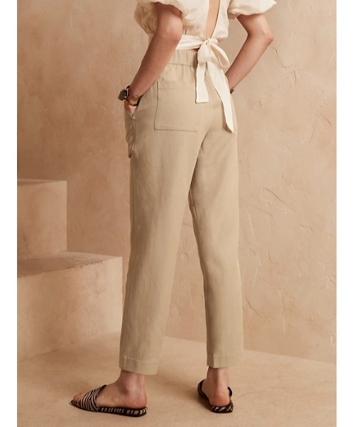 Banana Republic(バナナリパブリック)の「テンセル(TM) リネン パンツ(その他パンツ・レディース・ベージュ/ホワイト・M/S/XS/L)」の7枚目の写真