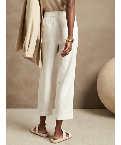 Banana Republic(バナナリパブリック)の「テンセル(TM) リネン パンツ(その他パンツ・レディース・ベージュ/ホワイト・M/S/XS/L)」の9枚目の写真