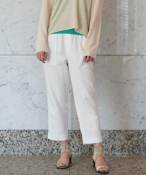 Banana Republic(バナナリパブリック)の「テンセル(TM) リネン パンツ(その他パンツ・レディース・ベージュ/ホワイト・M/S/XS/L)」の6枚目の写真