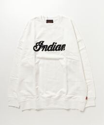 INDIAN（インディアン）の「【INDIAN】刺繍+発砲プリント オーバーサイズトレーナー（スウェット）」