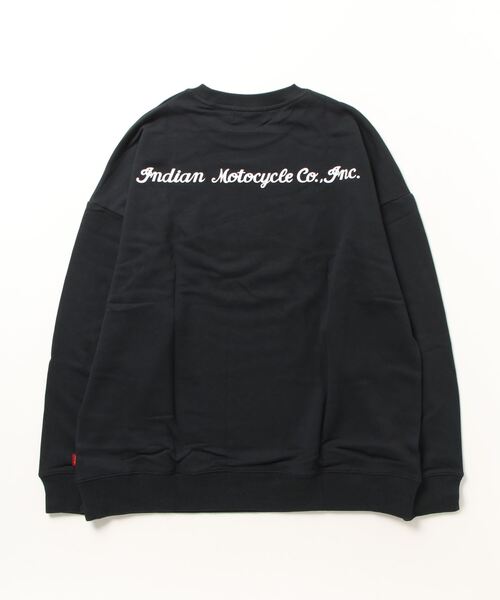 INDIAN(インディアン)の「【INDIAN】刺繍+発砲プリント オーバーサイズトレーナー(スウェット・メンズ・ブラック/グレイッシュベージュ/オフホワイト/グリーン・LARGE/MEDIUM/X-LARGE)」の5枚目の写真