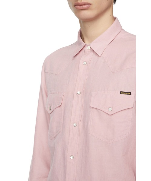 DIESEL（ディーゼル）の「メンズ ウエスタン シャツ リネンミックス（シャツ/ブラウス・メンズ・ピンク系その他/グレー・XX-LARGE/X-LARGE/SMALL/LARGE/MEDIUM/X-SMALL）」の5枚目の写真