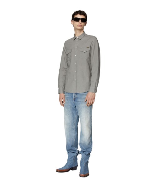 DIESEL（ディーゼル）の「メンズ ウエスタン シャツ リネンミックス（シャツ/ブラウス・メンズ・ピンク系その他/グレー・XX-LARGE/X-LARGE/SMALL/LARGE/MEDIUM/X-SMALL）」の11枚目の写真