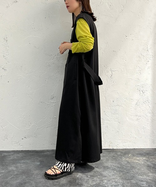 apres jour mignon（アプレジュールミニョン）の「ロングジレ【ZOZOTOWN限定アイテム】（ベスト・レディース・ブラック/イエロー/グレイッシュベージュ・フリー/X-LARGE）」の15枚目の写真