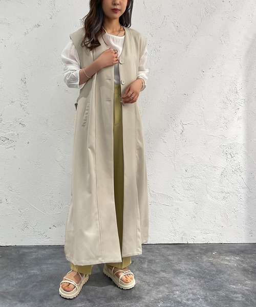 apres jour mignon（アプレジュールミニョン）の「ロングジレ【ZOZOTOWN限定アイテム】（ベスト・レディース・ブラック/イエロー/グレイッシュベージュ・フリー/X-LARGE）」の20枚目の写真