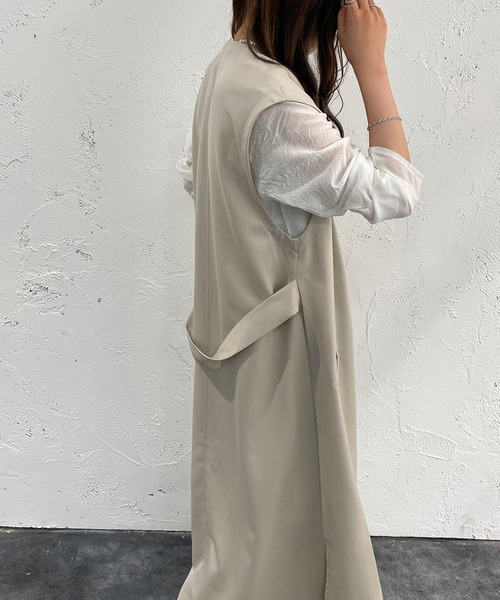 apres jour mignon（アプレジュールミニョン）の「ロングジレ【ZOZOTOWN限定アイテム】（ベスト・レディース・ブラック/イエロー/グレイッシュベージュ・フリー/X-LARGE）」の19枚目の写真