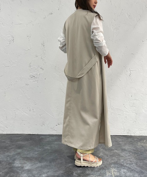 apres jour mignon（アプレジュールミニョン）の「ロングジレ【ZOZOTOWN限定アイテム】（ベスト・レディース・ブラック/イエロー/グレイッシュベージュ・フリー/X-LARGE）」の21枚目の写真