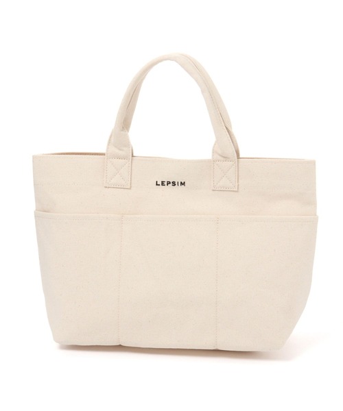 LEPSIM（レプシィム）の「キャンバスBASICトートバッグ [M]　276767（トートバッグ・レディース・ブラウン/グレー/アイボリー・ONE SIZE）」の6枚目の写真