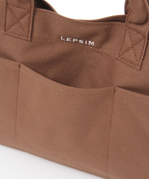 LEPSIM（レプシィム）の「キャンバスBASICトートバッグ [M]　276767（トートバッグ・レディース・ブラウン/グレー/アイボリー・ONE SIZE）」の9枚目の写真