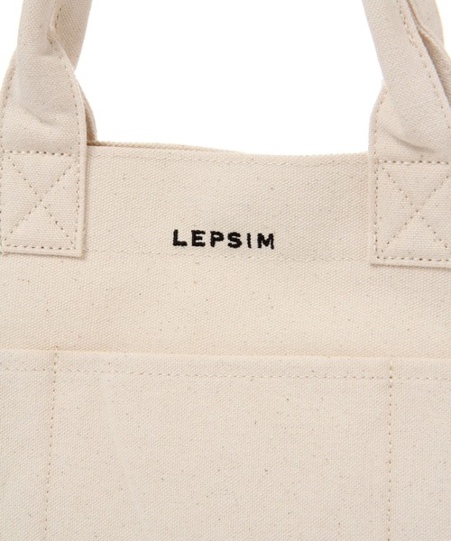 LEPSIM（レプシィム）の「キャンバスBASICトートバッグ [M]　276767（トートバッグ・レディース・ブラウン/グレー/アイボリー・ONE SIZE）」の5枚目の写真