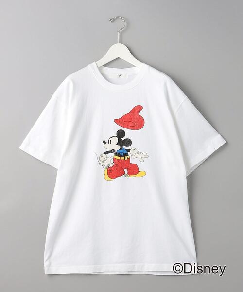 south for F 17-6(サウスフォーエフセブンティーシックス)の「【別注】<south for F> W/MICKEY/Tシャツ(Tシャツ/カットソー・メンズ・ホワイト/ブラック・S/M/L/XL)」の1枚目の写真