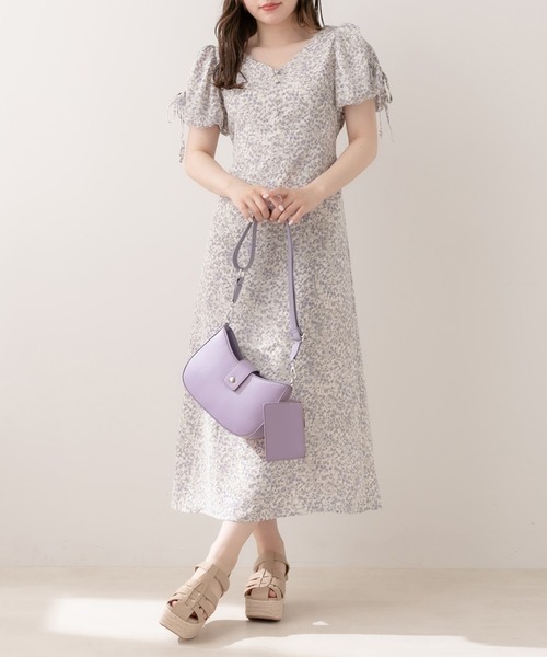 OLIVE des OLIVE(オリーブデオリーブ)の「ポーチ付きホーボーバッグ(ショルダーバッグ・レディース・ブラック/パープル/オフホワイト・FREE)」の4枚目の写真