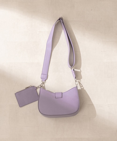 OLIVE des OLIVE(オリーブデオリーブ)の「ポーチ付きホーボーバッグ(ショルダーバッグ・レディース・ブラック/パープル/オフホワイト・FREE)」の17枚目の写真