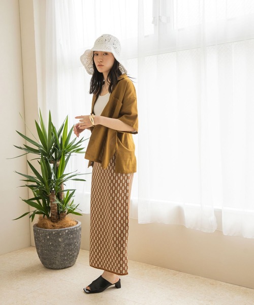 LOWRYS FARM（ローリーズファーム）の「メッシュオープンカラーシャツ