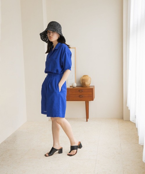 LOWRYS FARM（ローリーズファーム）の「メッシュオープンカラーシャツ